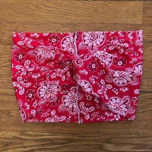 Paisley Bandeau Crop/Swim Top